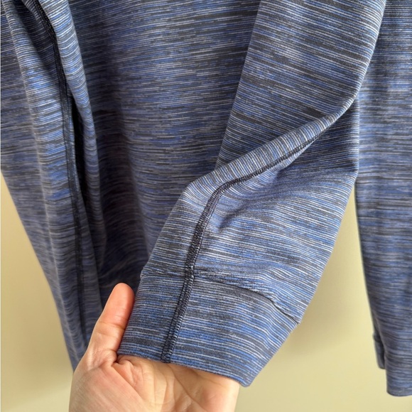 Lululemon Lab City Long Sleeve Puff Shoulder Pullover - Space Dye Blue - Small - Picture 13 of 14